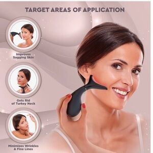 GLO24K 7 Color LED Neck & Face Massager – Heated Light Therapy Device – New